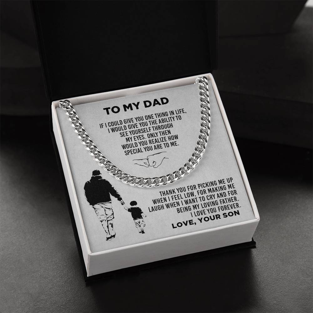 To My Dad | I Love You Forever - Cuban Link Chain