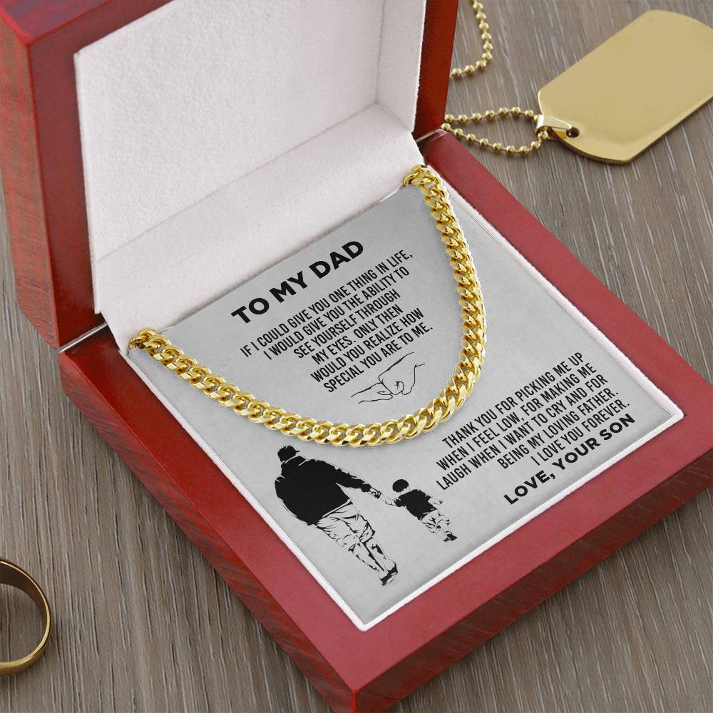 To My Dad | I Love You Forever - Cuban Link Chain